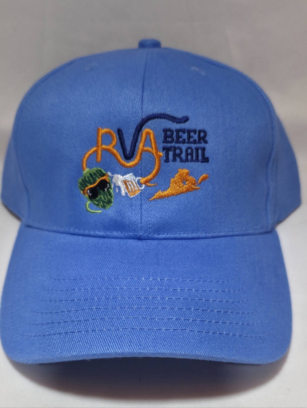 Blue 'VA Beer Trail' Embroidered Baseball Cap Richmond Virginia Beer Trail.